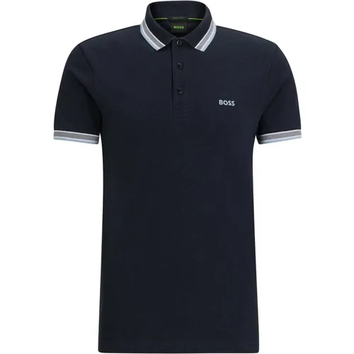 Versatile Polo with Sporty Stripes and Logo , male, Sizes: M, XL, L, 2XL - Hugo Boss - Modalova