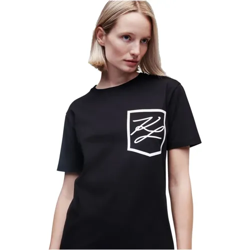T-Shirt , Damen, Größe: L - Karl Lagerfeld - Modalova