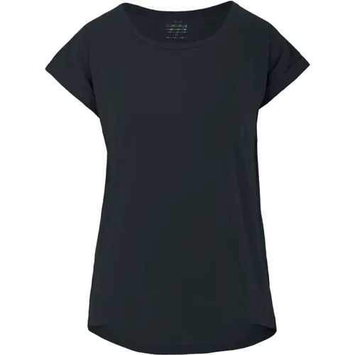 Kurzärmeliges T-Shirt mit Rundhalsausschnitt und Umschlägen,Kurzarm T-Shirt mit Rundhalsausschnitt und Umschlägen - BomBoogie - Modalova