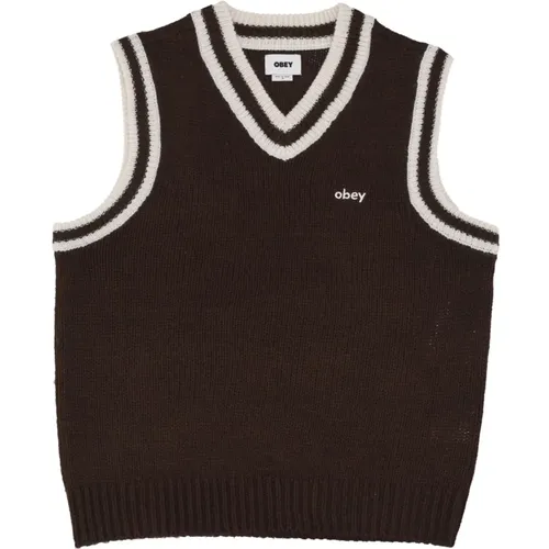 Alden Sweater Vest Java Multi , Herren, Größe: S - Obey - Modalova