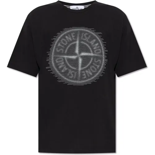 T-shirt with logo , male, Sizes: S, M, 2XL, 3XL - Stone Island - Modalova