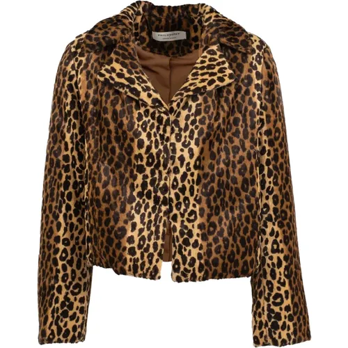 Leopard Print Jacket , female, Sizes: S - Philosophy di Lorenzo Serafini - Modalova