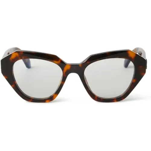 Geometrische Cat-Eye Sonnenbrille , unisex, Größe: 51 MM - Off White - Modalova