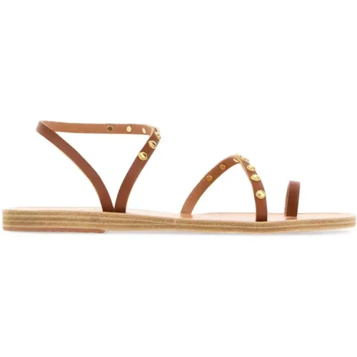 Karamell Leder Zehentrenner , Damen, Größe: 37 EU - Ancient Greek Sandals - Modalova