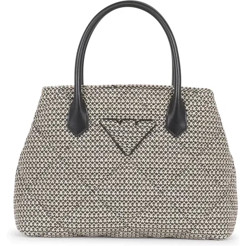 Straw Tote Bag , female, Sizes: ONE SIZE - Emporio Armani - Modalova