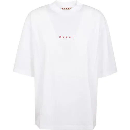 Weiße Baumwoll-T-Shirt Lily L1W01 , Damen, Größe: XS - Marni - Modalova
