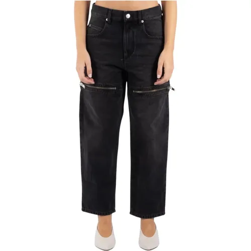 Schwarze Gerades Jeans Update für Frauen , Damen, Größe: XS - Isabel Marant Étoile - Modalova