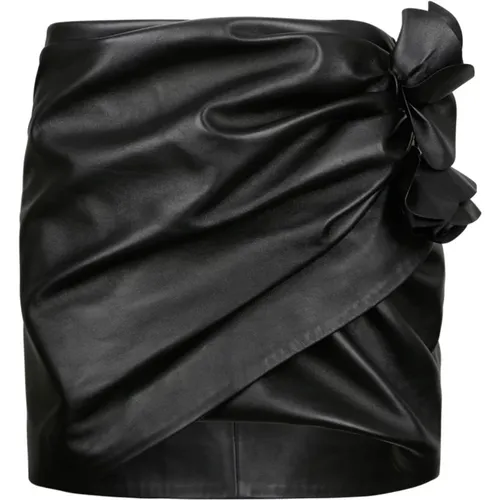 Draped Leather Mini Skirt - Magda Butrym - Modalova