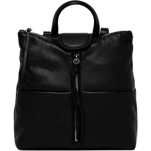 Leather Backpack with Front Pockets , female, Sizes: ONE SIZE - Gianni Chiarini - Modalova