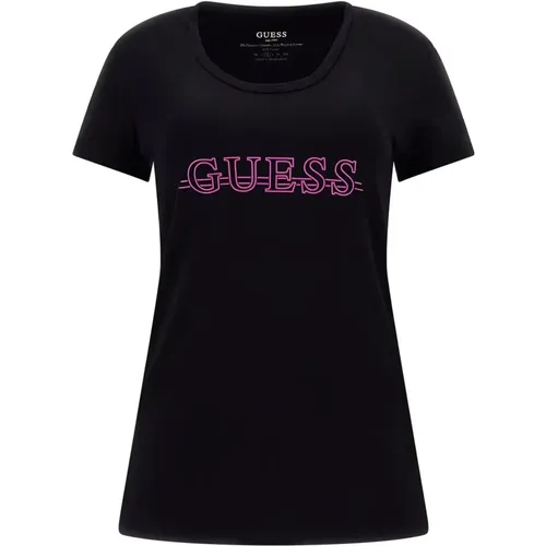 Kurzarmshirt mit Logo-Print , Damen, Größe: XS - Guess - Modalova