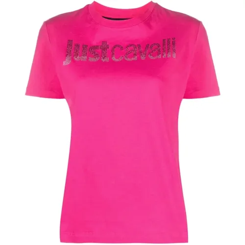 Fuchsia T-Shirts & Polos für Frauen , Damen, Größe: M - Just Cavalli - Modalova