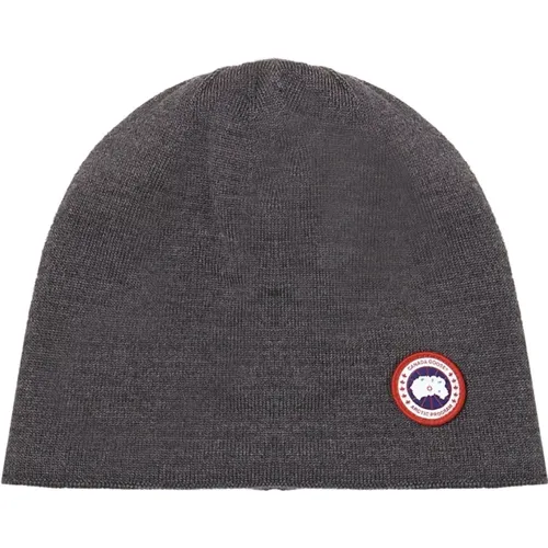 Eisen Grau Logo Beanie Hat - Canada Goose - Modalova