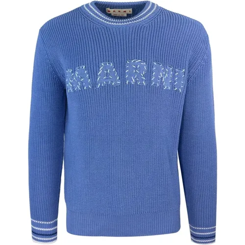 Crewneck Cotton Sweater , male, Sizes: L, M - Marni - Modalova