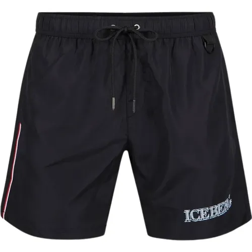 Logo Swim Trunks , male, Sizes: XL, S - Iceberg - Modalova