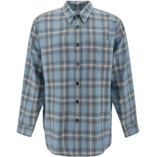 Casual Overshirt with Tartan Motif , male, Sizes: M, L, XL - Ami Paris - Modalova