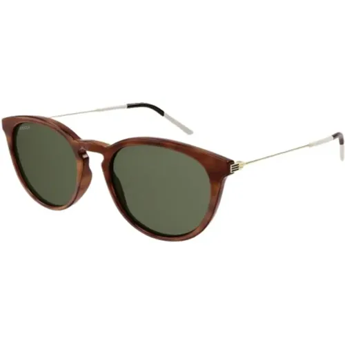 Sonnenbrille mit Schildkrötenmuster und farbigen Gläsern , Herren, Größe: ONE Size - Gucci - Modalova