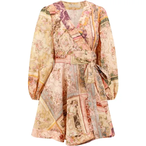 Floral Print Mini Dress , female, Sizes: XS, S, M - Zimmermann - Modalova