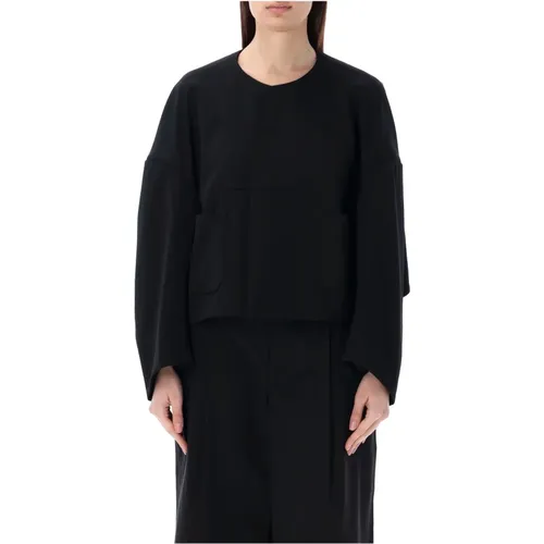 Round Sleeve Cropped Jacket , female, Sizes: S - Comme des Garçons - Modalova