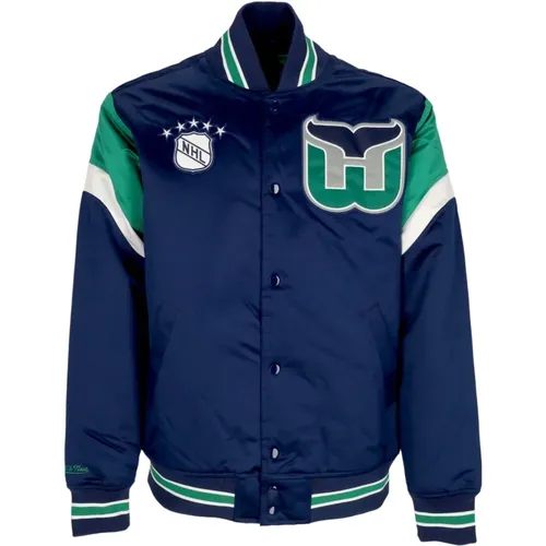 NHL Heavyweight Bomber Jacket Whalers , male, Sizes: M, XL, S - Mitchell & Ness - Modalova