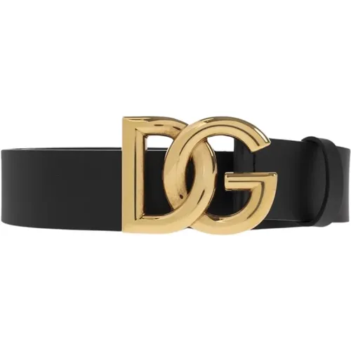 Belt With Logo , male, Sizes: 95 CM, 90 CM - Dolce & Gabbana - Modalova