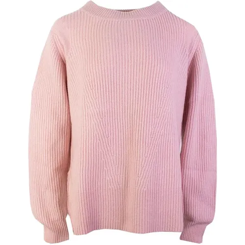 Pink Ribbed Cashmere Sweater Malo - Malo - Modalova