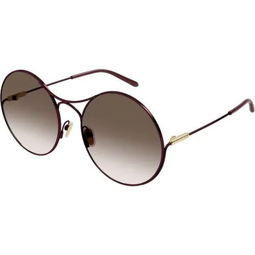 Stilvolle Sonnenbrille mit Metallrahmen - Chloé - Modalova