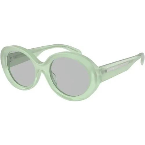 Sonnenbrille mit grünem Rahmen und hellgrauen Gläsern,Grüner Rahmen Hellgraue Gläser Sonnenbrille - Emporio Armani - Modalova
