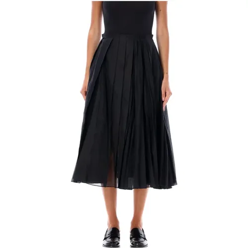 Organdy Pleated Midi Skirt , female, Sizes: XS - Jil Sander - Modalova