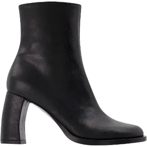 Leather Boots, 9cm Heel , female, Sizes: 3 1/2 UK, 7 UK, 5 1/2 UK - Ann Demeulemeester - Modalova