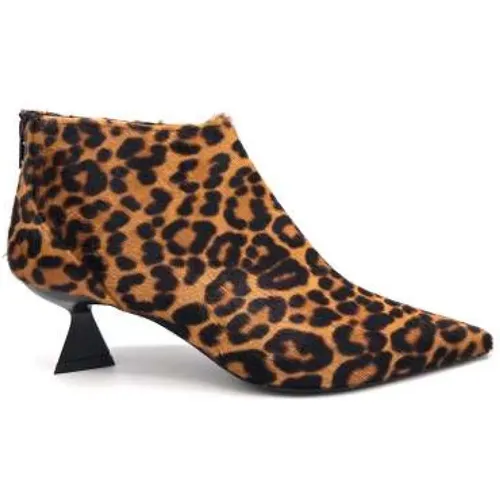 Leopard Print Ankle Boot Made in Italy , female, Sizes: 6 UK, 5 UK, 3 UK - Roberto Festa - Modalova