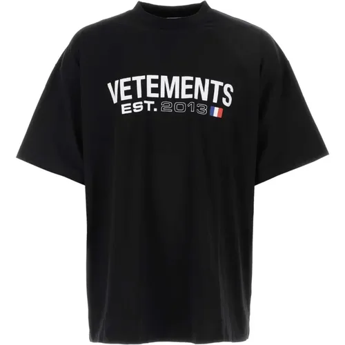 T-Shirts,Logo Print Crew Neck T-shirt - Vetements - Modalova