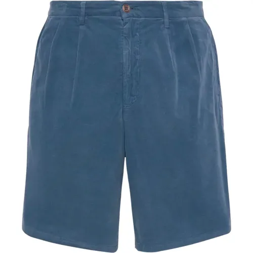 Ultraleichte Baumwollvelours Bermuda Shorts , Herren, Größe: L - Boggi Milano - Modalova