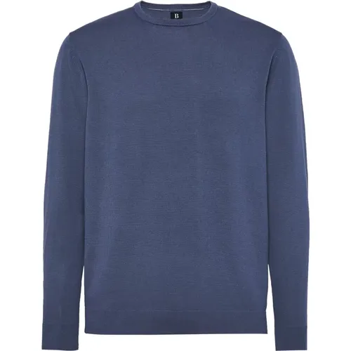 Pima Cotton Crew Neck Jumper - Boggi Milano - Modalova