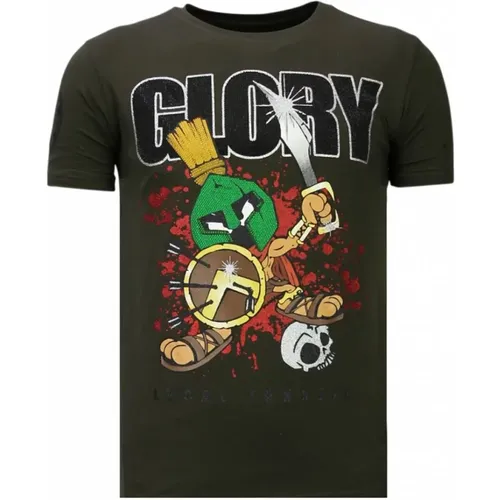 Glory Martial Rhinestone - Herren T-Shirt - 13-6232K , Herren, Größe: M - Local Fanatic - Modalova