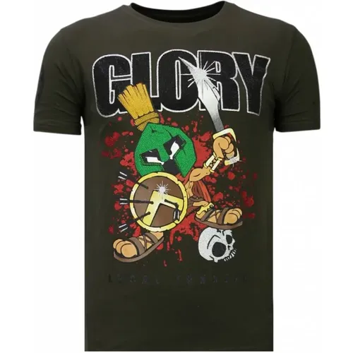 Glory Martial Rhinestone - Herren T-Shirt - 13-6232K , Herren, Größe: S - Local Fanatic - Modalova