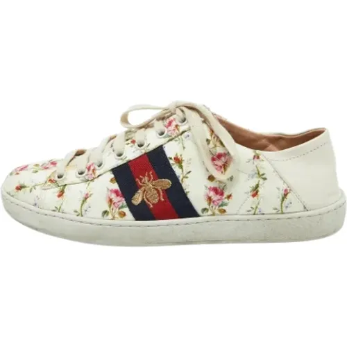 Pre-owned Canvas sneakers , female, Sizes: 3 1/2 UK - Gucci Vintage - Modalova