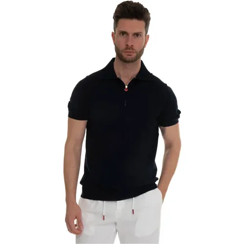 Men`s Jersey Polo Shirt , male, Sizes: L, XL - Kiton - Modalova