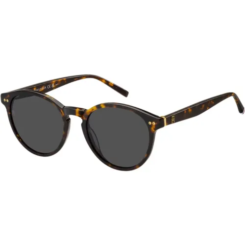 Stylish Sunglasses in Havana Orange/ , female, Sizes: 52 MM - Tommy Hilfiger - Modalova