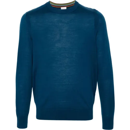 Merino Wool Crew Neck Sweater , male, Sizes: L - Paul Smith - Modalova