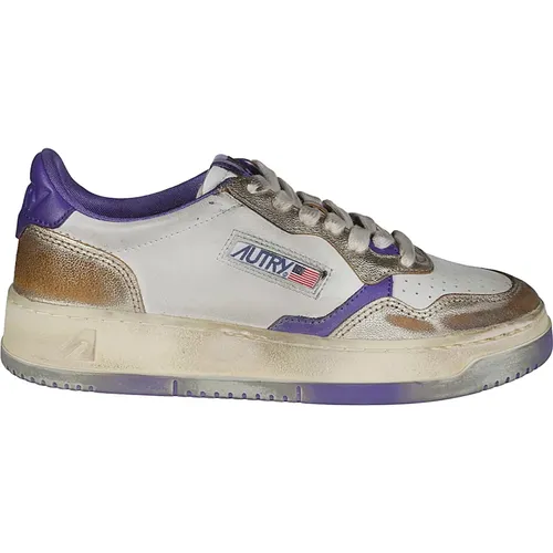 Stylische Low Leather Sneakers , Damen, Größe: 36 EU - Autry - Modalova