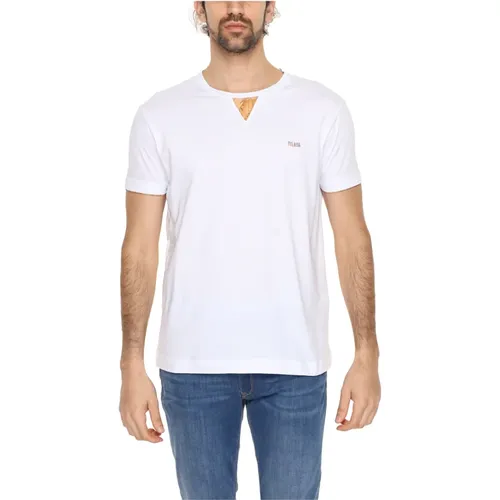 Weiße Baumwoll-T-Shirt Kurze Ärmel , Herren, Größe: 2XL - Alviero Martini 1a Classe - Modalova