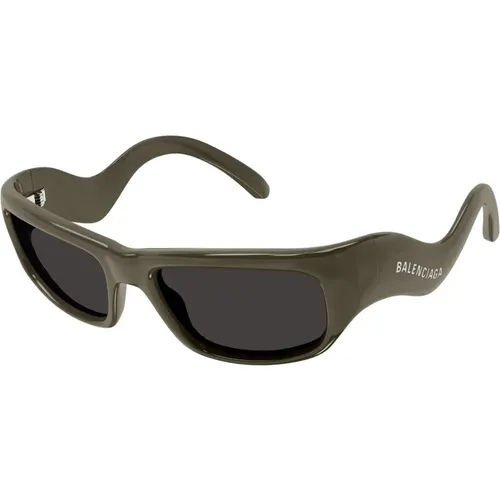 Braune Sonnenbrille Bb0320S 004,Schwarze Sonnenbrille mit Zubehör,Braun/Havanna Sonnenbrille,Stylische Sonnenbrille Bb0320S - Balenciaga - Modalova