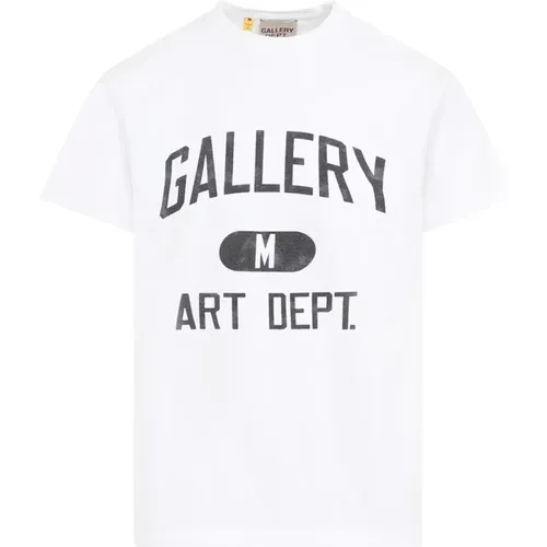 Weißes T-Shirt mit einzigartigem Druck - Gallery Dept. - Modalova