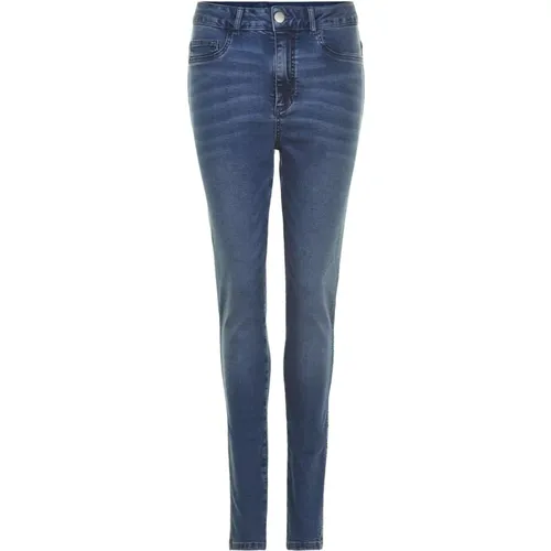 Slim Fit Denim Blaue Jeans , Damen, Größe: L - IN Front - Modalova
