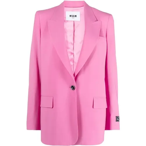 Single-breasted blazer , female, Sizes: S, XS - Msgm - Modalova