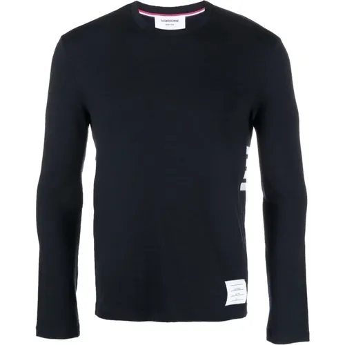 Wool Sweater with Striped Detail , male, Sizes: M, 2XL - Thom Browne - Modalova