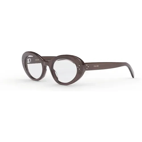 Shiny Dark Brown Sunglasses , unisex, Sizes: 52 MM - Celine - Modalova