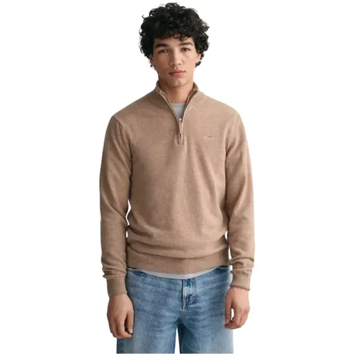 Superfine Lambswool Half-Zip Turtleneck , male, Sizes: 2XL, L, XL, M - Gant - Modalova