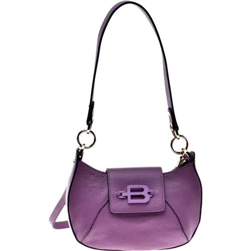 Shoulder bag in lilac quilted leather , female, Sizes: ONE SIZE - Baldinini - Modalova