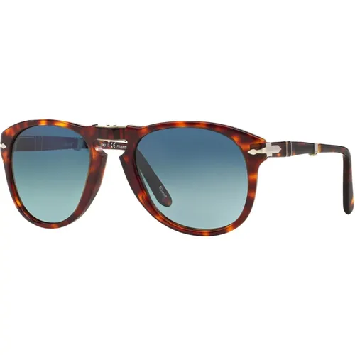 Folding Sunglasses in Havana/Blue Shaded , unisex, Sizes: 54 MM - Persol - Modalova